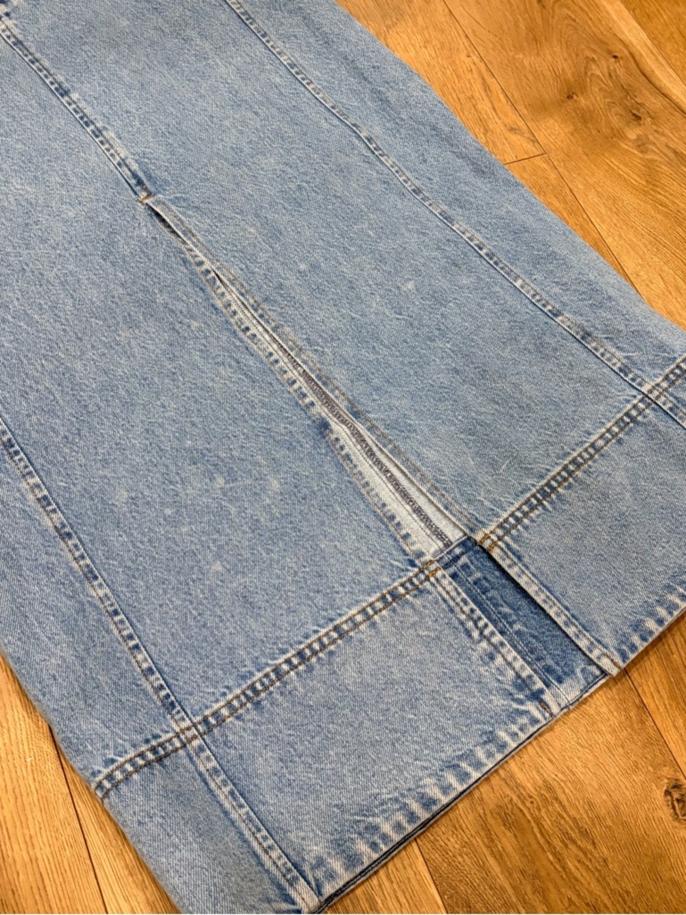 Tanya Taylor Cristina denim high waist mid length skirt - Size 2 - Picture 7 of 8